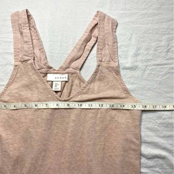 Kenar 100% Linen Tank Top Size Large Pink Summer Lightweight Minimalist Casual - Picture 5 of 7
